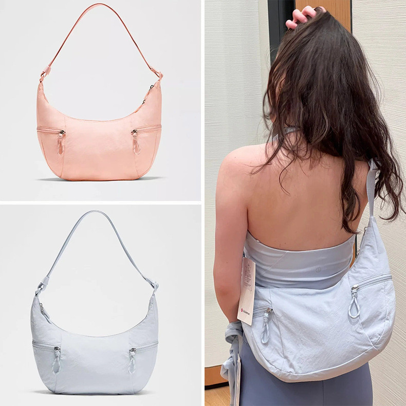 Road lu Croissant Bag 0 Ladies Messenger Bag LL ความจุขนาดใหญ่หนึ่งไหล่ Crescent Underarm Bag กระเป๋