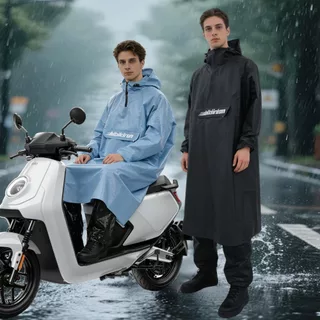 เสื้อกันฝน เสื้อกันฝนยาว ชุดกันฝนอย่างดีหนาๆ ผู้ใหญ่ กันฝน มีฮู้ด แบบหนา กันฝน ชุดกันฝนขี่มอเตอร์ไซค์ เหนียว อย่างดี ทนท