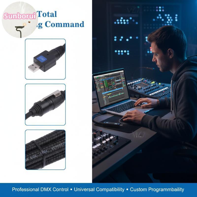 Sunborui USB RMD DMX Dialer ไร้สาย 2 4G Mobile App Controller Stage Lighting Solution สําหรับ Club P