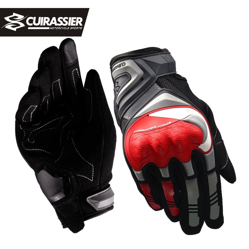 Cross-Border Yixiang Full-Finger Cross-Country Summer Cycling Motorcycle Long-Finger Cycling Gloves ถุงมือมอเตอร์ไซค์ป้องกันเปลือกแข็ง