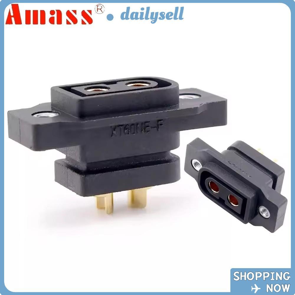 DAILY 5 ชิ้น XT60NE-F ปลั๊ก, 3.5 มม./4 มม.ชุบทอง XT90NE-F Connector, สีดําสีเหลือง DC500V แบตเตอรี่เ