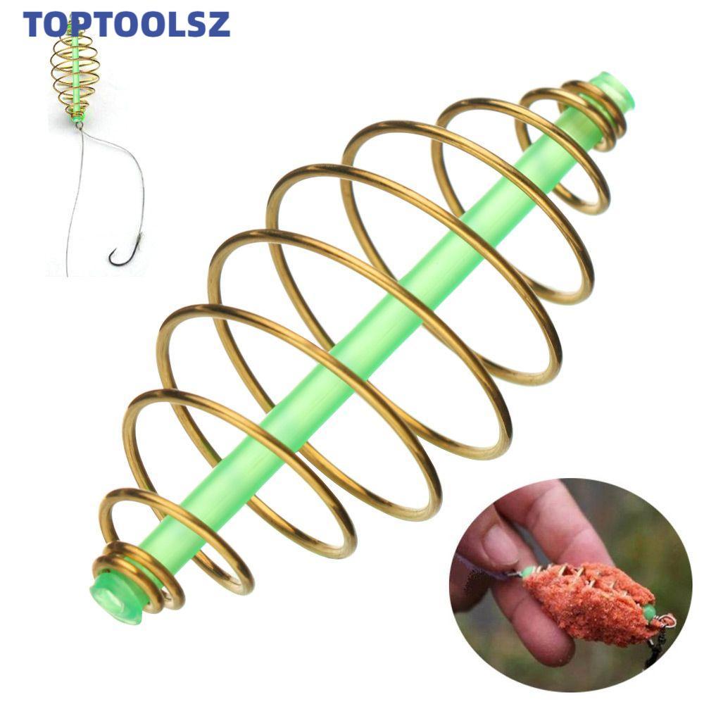TOPTOOLS 10 ชิ้น/เซ็ตสแตนเลส Feeder Hot Method Leader Olive Spring Lure