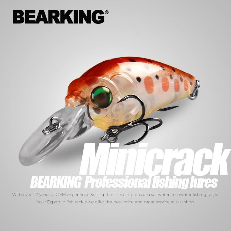 [ขายร้อน] Bear King BEARKING Lure 35mm3.5g 3.7g Mini Fatty Fishing Bait เหยื่อดําน้ําเหยื่อแข็ง C552