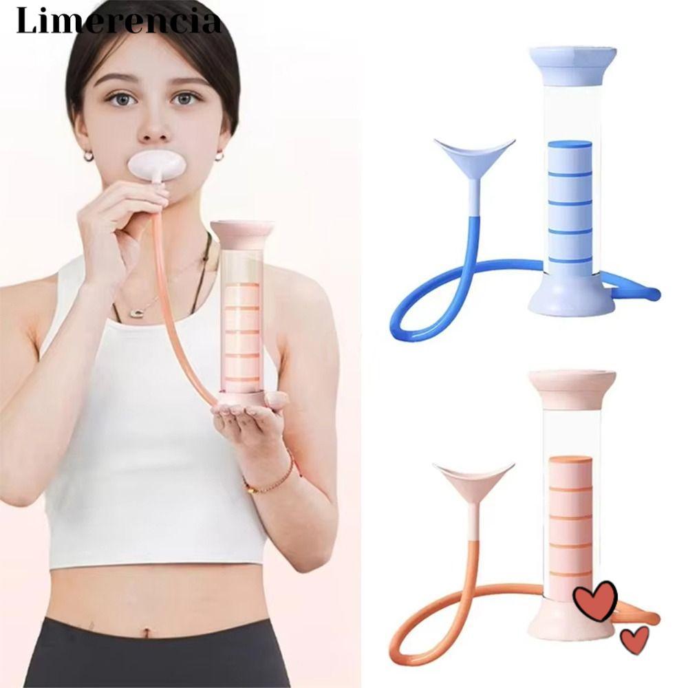 LIMERENCIA Breathing Dumbbells,ปรับความต้านทานไดอะแฟรม Breathing Trainer,Lung ความจุ Expander ท้องหา