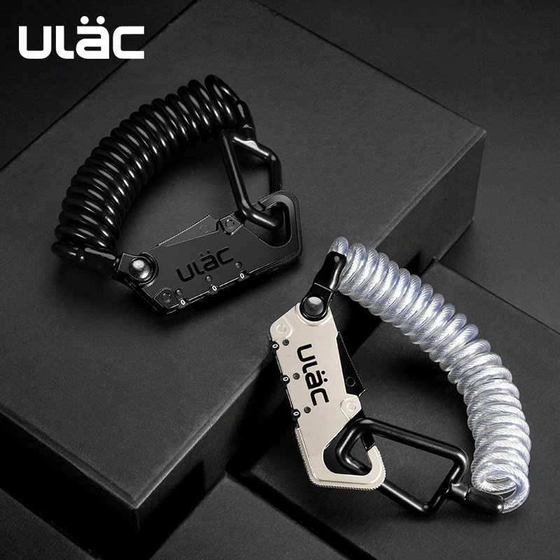 ULAC ULAC หมวกกันน็อคล็อคกระเป๋าเดินทางแบบพกพากระเป๋ารถเข็นเด็กล็อคจักรยานเสือหมอบรหัสผ่านล็อคสายเหล