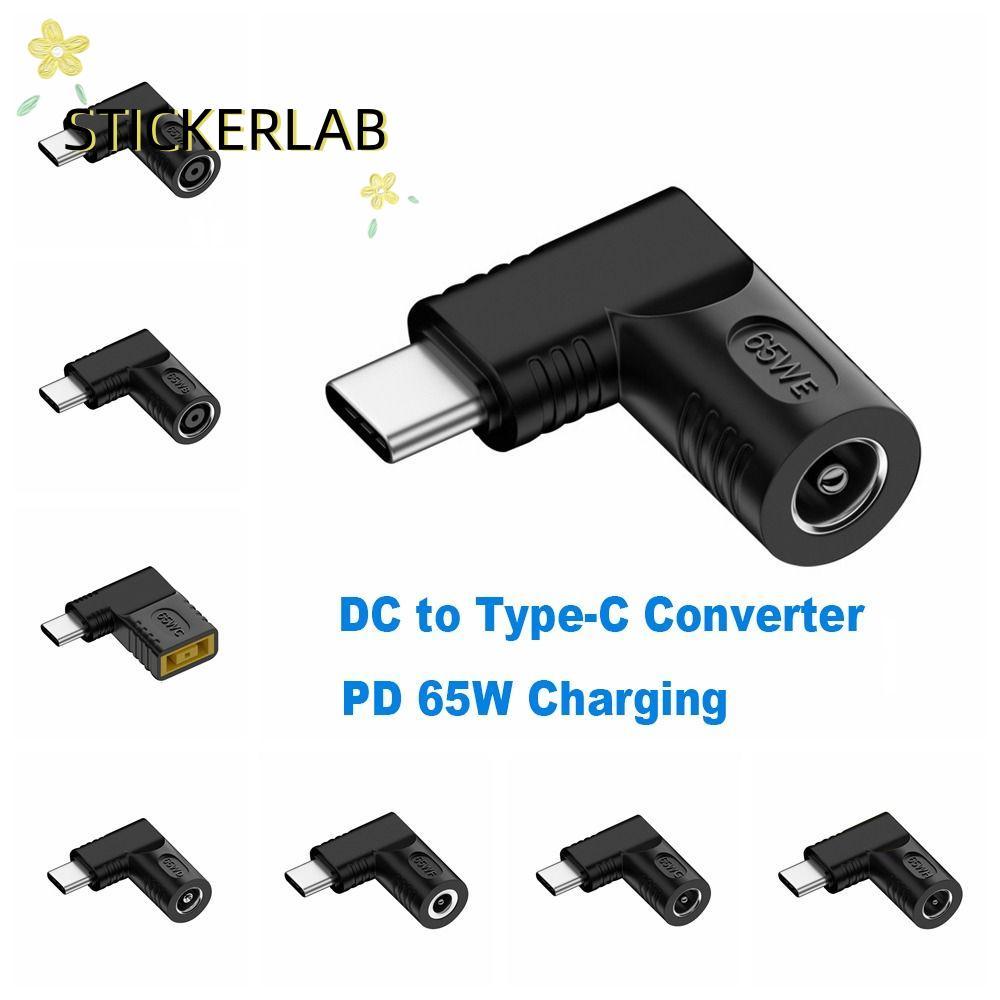 STICKERLAB อะแดปเตอร์ไฟ Professional USB C Connector 5.5X2.5 7.4X0.9 4.5X0.6 มม.PD 65W สําหรับ //