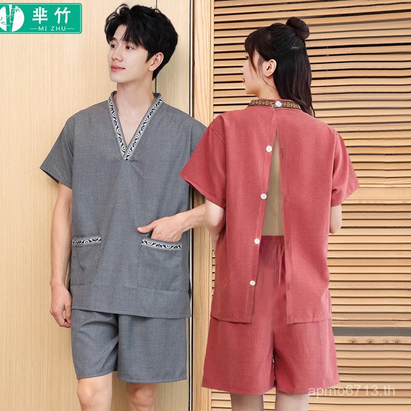 ด้านหน้าและด้านหลัง Tribute หูเสื้อผ้า Therapy วาด Moxibustion ชายเท้าขนาดเปิดขูด Hemp ali6 Yukata ห