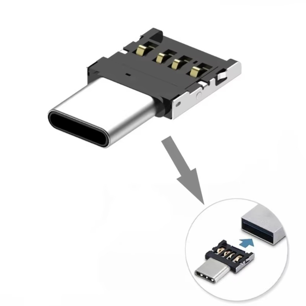 5PCS Universal Type-C Micro USB เป็น USB 2.0 OTG อะแดปเตอร์สําหรับโทรศัพท์มือถือสมาร์ทโฟนอะแดปเตอร์สายเคเบิล