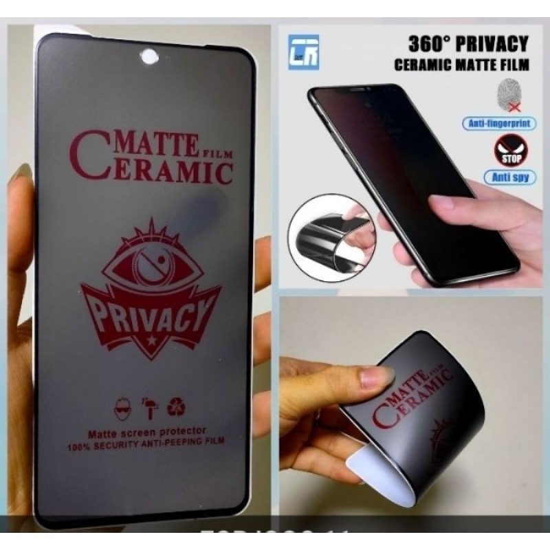 (XIOMI) TEMPERED GLASS PRIVACY ANTI SPAY ALL TYPE REDMI NOTE 10 PRO NOTE 11 PRO RM 10 RM 9 RM 12C NO