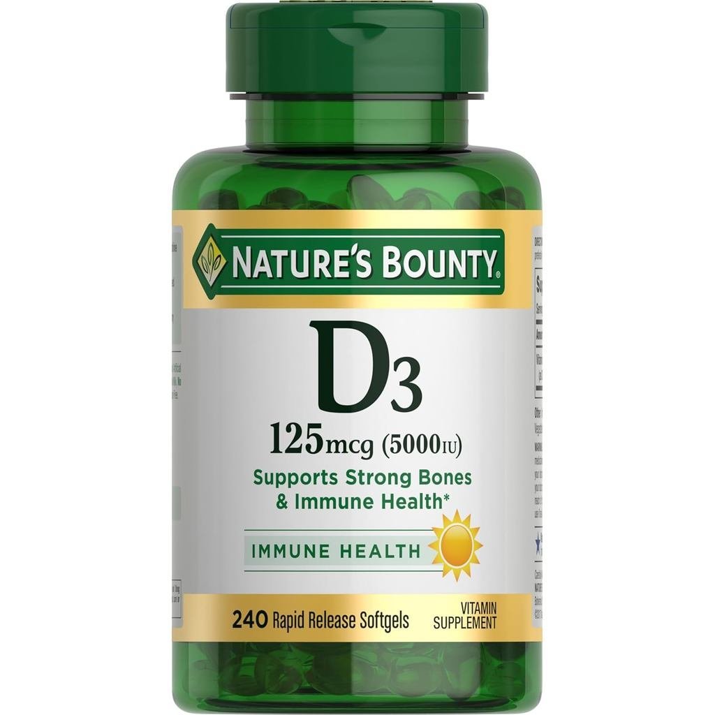 Bounty D3 5000 IU Softgels Rapid Release Immune port Ds 240 Ct