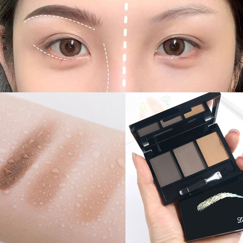Natural Long-Lasting Waterproof Non-Makeup Eyebrow Powder-Three-Color Eyebrow Powder Natural Long-La