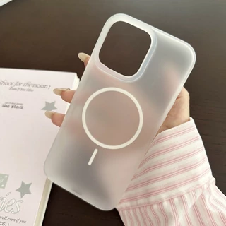 บางเฉียบและโปร่งแสง แม่เหล็ก เคสไอโฟน For iPhone 17 Pro Max 16 15 13 11 14 12 Pro Max เคสโทรศัพท์แบบนิ่มพร้อมแม่เหล็ก