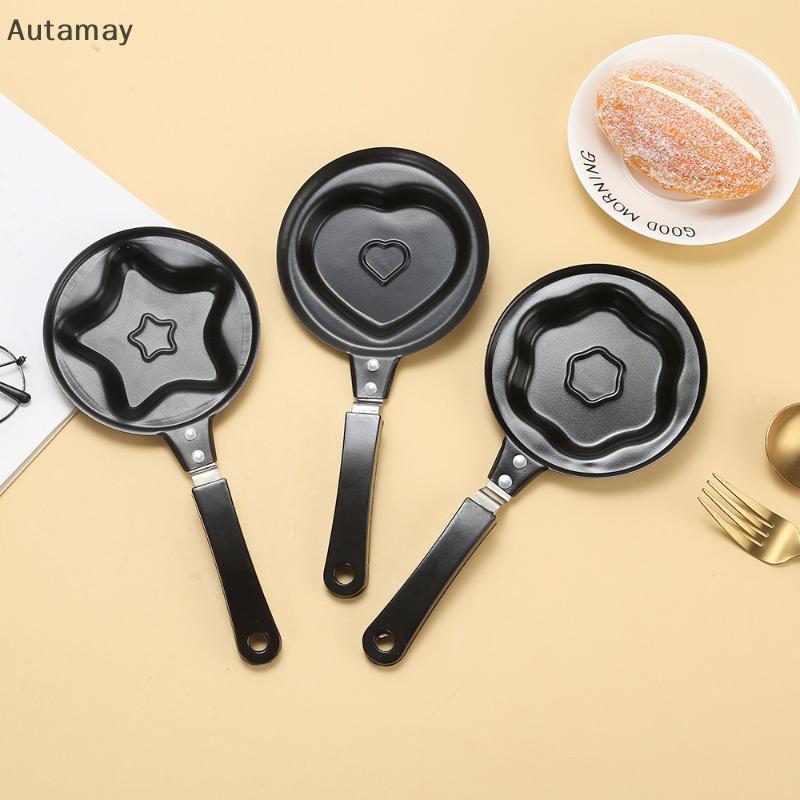 Autamay Love Shape กระทะไข่เจียว Nonsti พื้นผิวมินิแพนเค้กไข่ Skillet สําหรับ Qui อาหารเช้าอุปกรณ์ครัวโรแมนติกใหม่