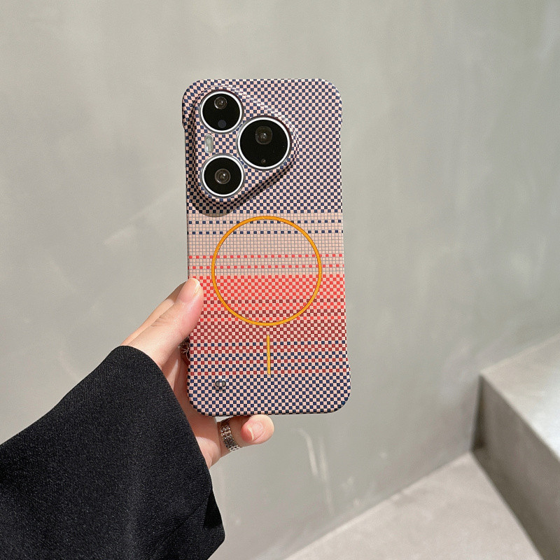 Ultra-Thin Frameless Kevlar รูปแบบแม่เหล็ก Hard Case สําหรับ Huawei P90 Pro Max P90 Pro P80 Ultra P8