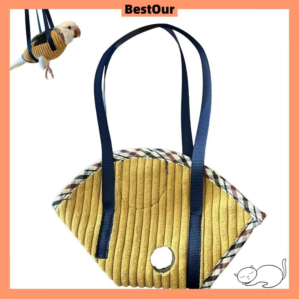 BESTOUR Parrot Vest Carrier, Anti Escape ปรับสายได้ Bird Bag, Portable Breathable Bird Travel Bag Bu