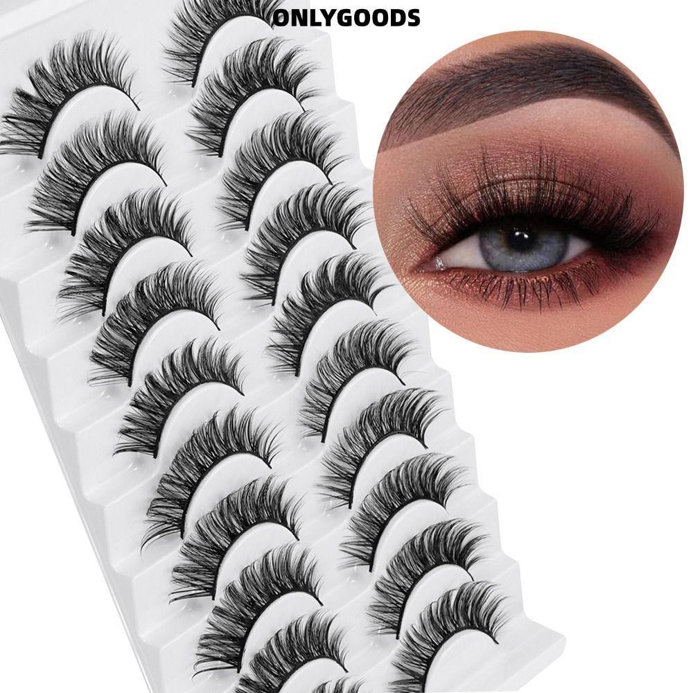 ONLYGOODS ขนตาปลอม, Full Strip Handmade Faux Mink Lash, ความงาม Cruelty-free Natrual ยาวขนตาปลอม Eye Lash Extension