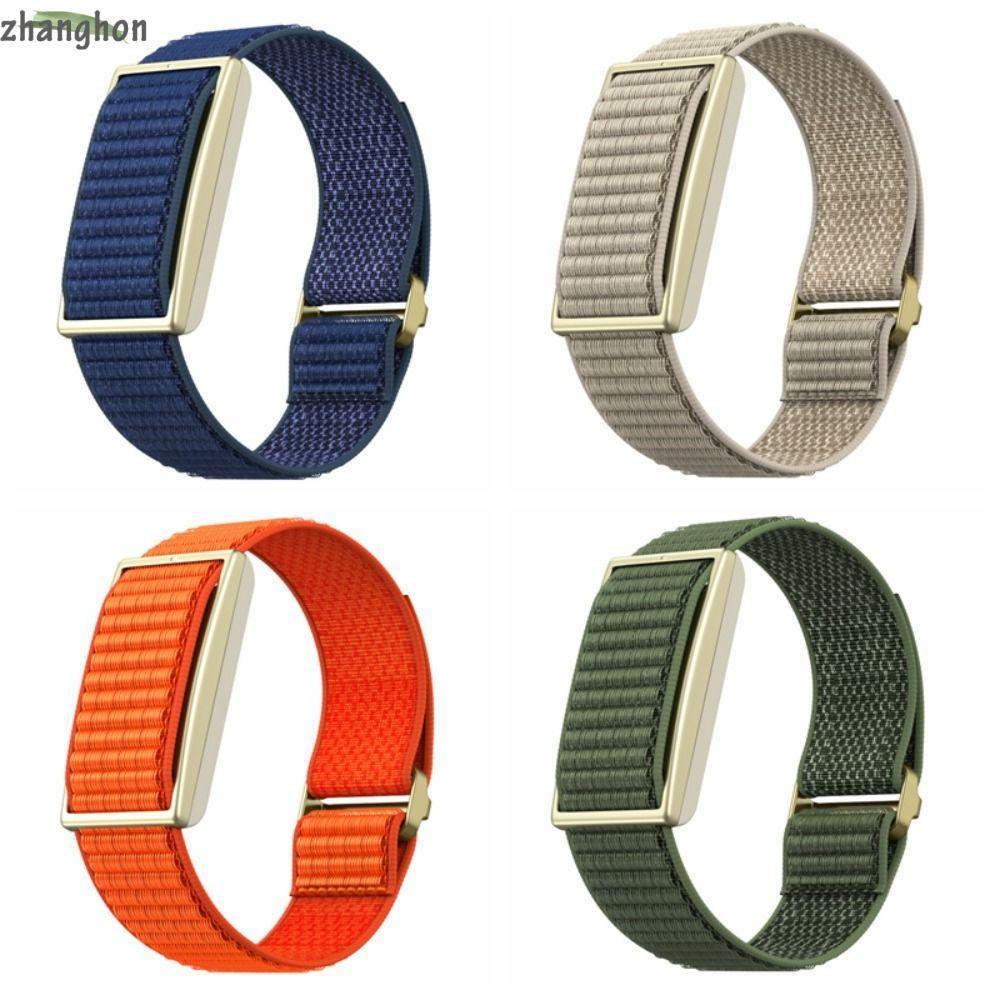ZHANGHONG Fitness Tracker Strap, Breathable Nylon Sport Band, Loop Design สายรัดข้อมือแบบปรับได้สําห