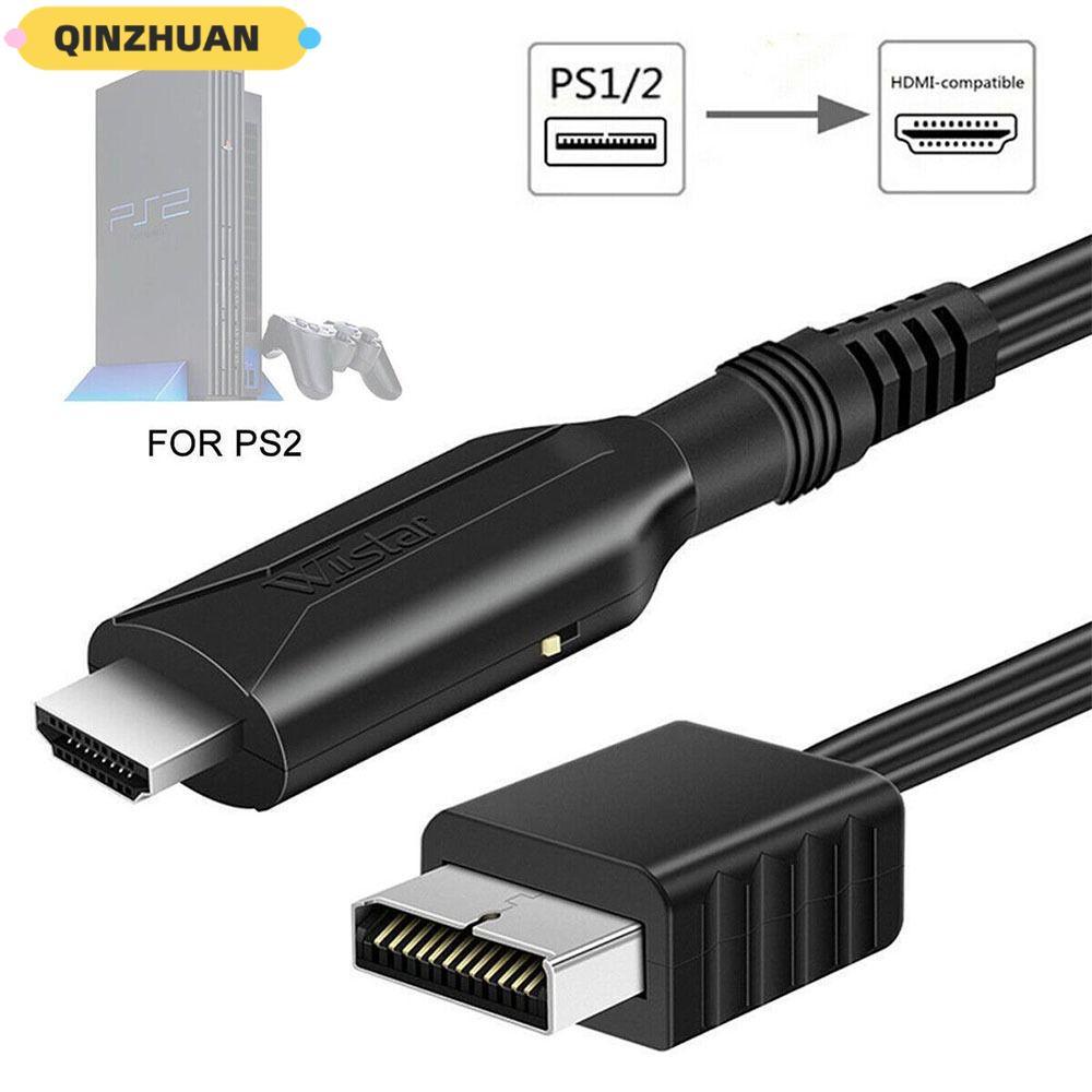 QINZHUAN Audio Video Converter Cable Full HD สาย HDMI HD Converter PS2/PS1 ถึง HDMI