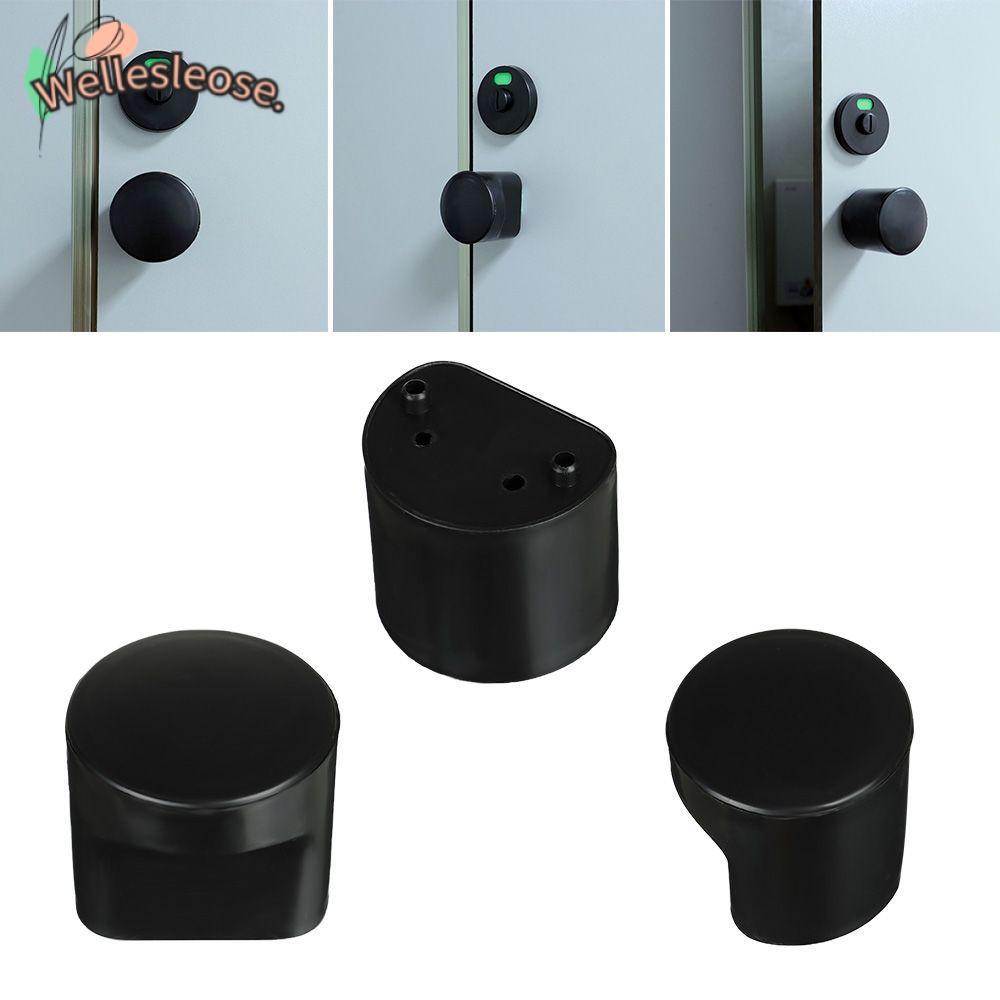 WELLE 2 ชิ้น Partition Handle สีดําห้องน้ําสาธารณะลูกบิดประตูพาร์ทิชัน