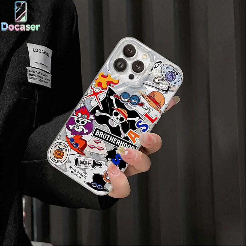 เคสไอโฟน สำหรับ iPhone 17 16 15 Pro Max 11 12 13 14 Pro Max X XR XS Max 7Plus 8Plus ธงโจรสลัดวันพีซ สำหรับผ้าสีไอศรี ราคา ถูกที่สุด ดีลบีเคเค แกลเลอรีภาพที่ 5