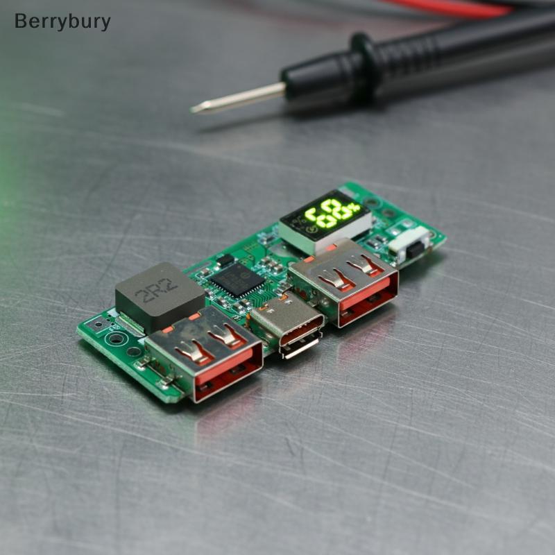 Berrybury IP5356 โมดูลชาร์จเร็วพร้อมจอแสดงผลดิจิตอล USB 9V 12V เอาต์พุตสําหรับเครื่องชาร์จ DIY Elect