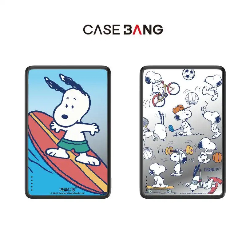 ใหม่CASEBANG Snoopy Series Magnetic Power Bank 10000mAh, ชุดแบตเตอรี่แม่เหล็กบางพิเศษ, ได้รับการรับรอง CCC, เข้ากันได้กับ iPhone 12–17 (ทํางานร่วมกับโทรศัพท์และเคสแม่เหล็ก)