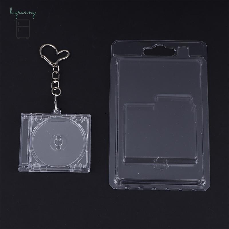 [BRN] Mini Cd พวงกุญแจอัลบั้มกรณีพลาสติก Cd Cases Clear DVD Cover Bulk DVD Jewel Keyring เพลง nk Min