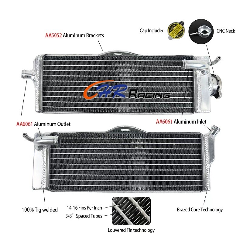 สําหรับ HONDA CR500 CR500R CR 500R 1985 1986 1987 1988 LH & RH ยี่ห้อใหม่หม้อน้ําอลูมิเนียม