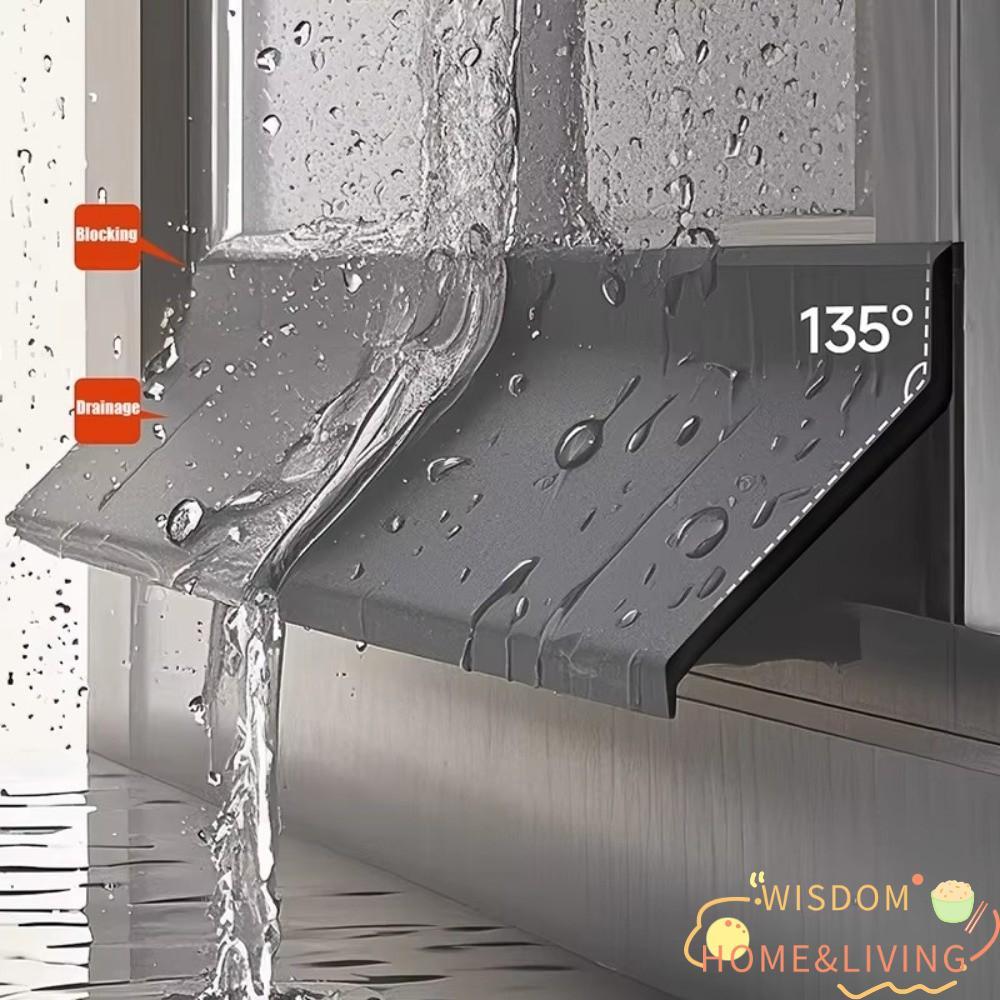 WISDOM 50 ซม. แผ่นกั้นกันน้ํา, Ainproof Water Backflow ยางหน้าต่าง Water Blocking Bar, Weatherproof Sealing Function ขอบหน้าต่างกันน้ํา Rain กระพริบ Board Rain Protection
