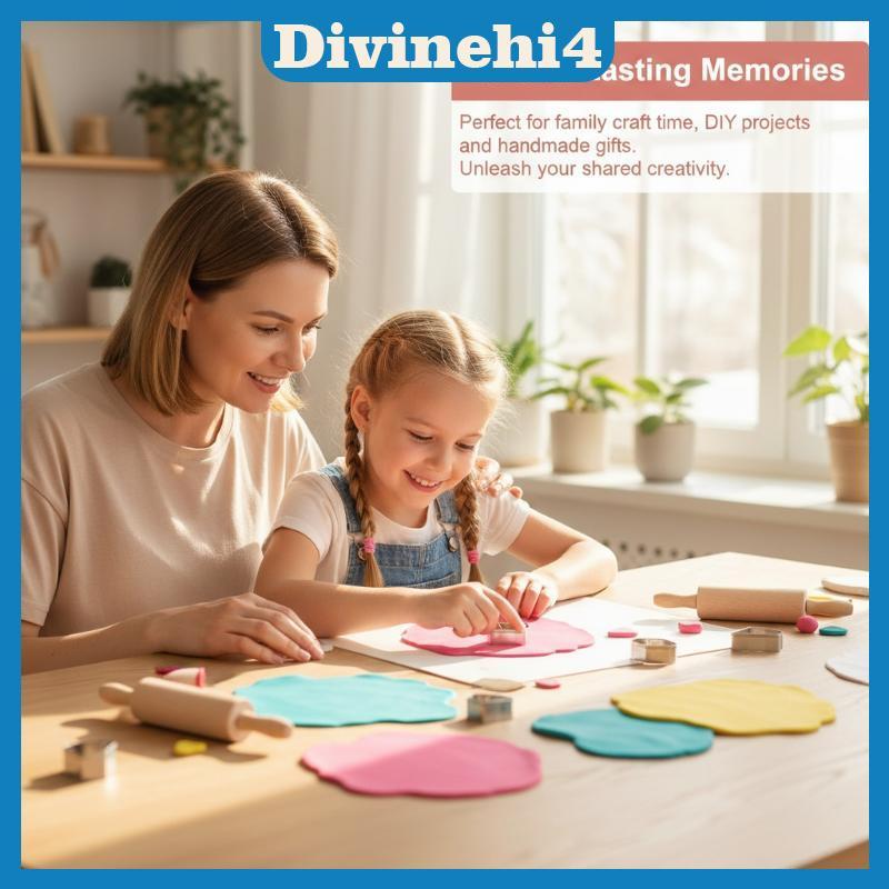 <divinehi4> 18 21 24 ชิ้น Polymer Clay ต่างหูเครื่องตัดชุดเรขาคณิต Bake Moulds สําหรับ Handmade DIY 