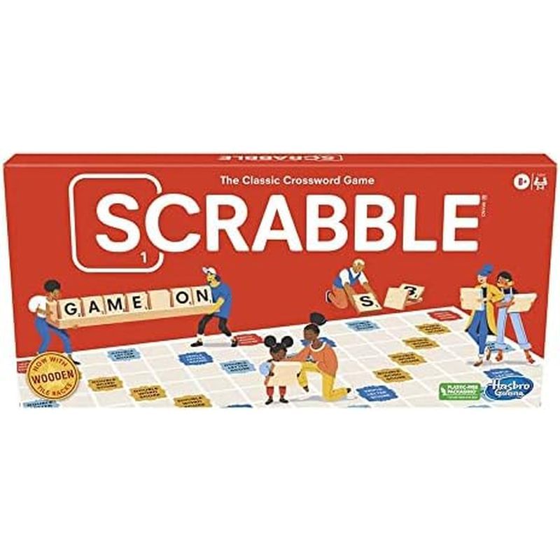 Hasbro Scrabble Classic Word Board Game, Crossword Game for 2-4 Players Ages 8+