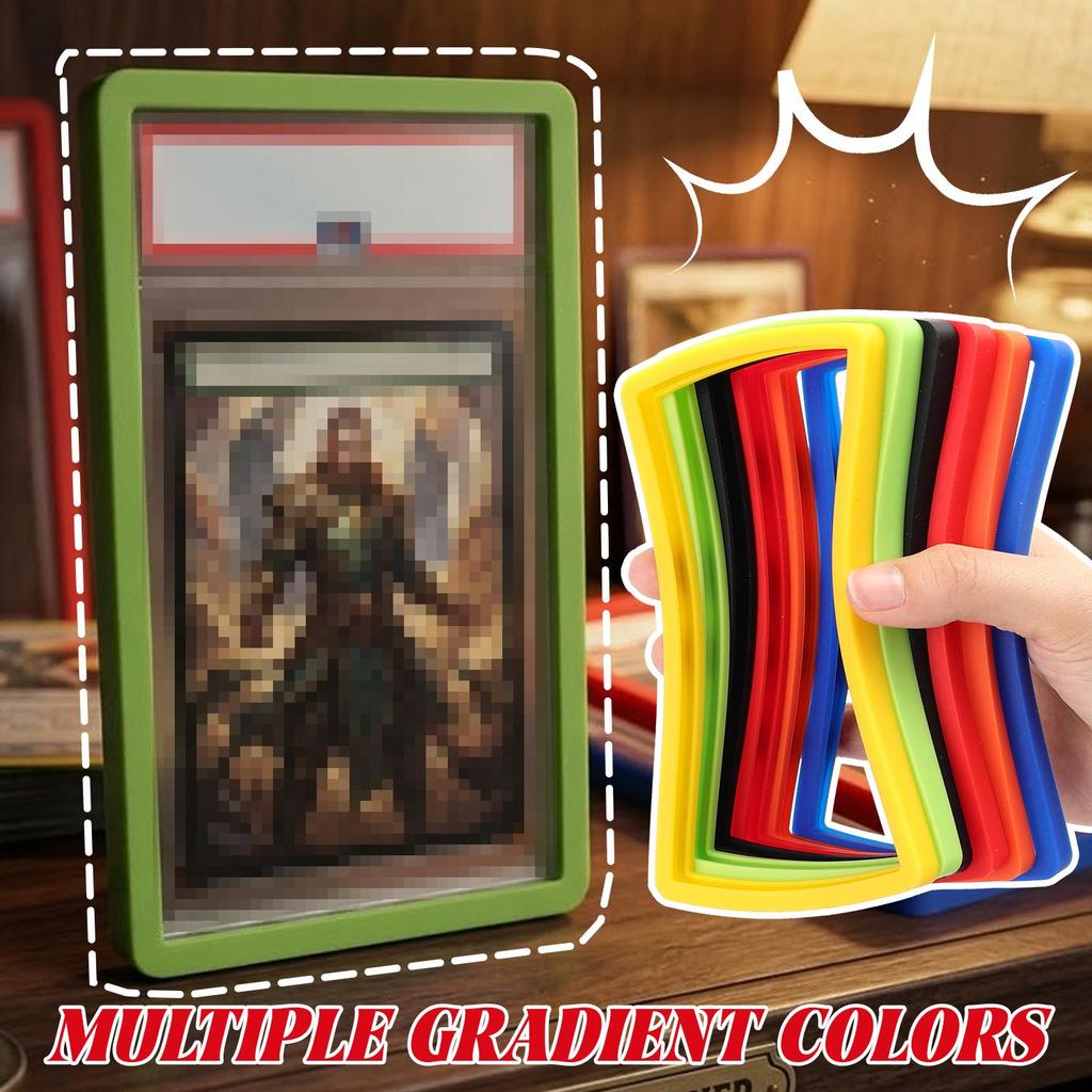 1/4/6PCS PSA Card Sleeve ซิลิโคนกันรอย | ฝาครอบป้องกันการตกกันกระแทกสําหรับการ์ดเกรด,ที่จับกันลื่นพร