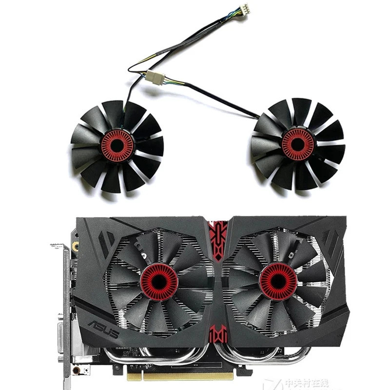 ทีที128010SH FD7010H12S 75 มม.4PIN GTX960 GPU พัดลมสําหรับ ASUS Strix GTX1060 1050 GTX960 GTX950 GTX