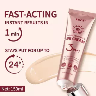 🔥ซื้อ 1แถม1🔥LBLS BB Cream บีบีครีมผิวกาย 3IN1 SPF50 PA+++ ปรับผิวใส กันน้ำ กันเหงื่อ ใช้ได้ทั้งหน้าและตัว 150ml