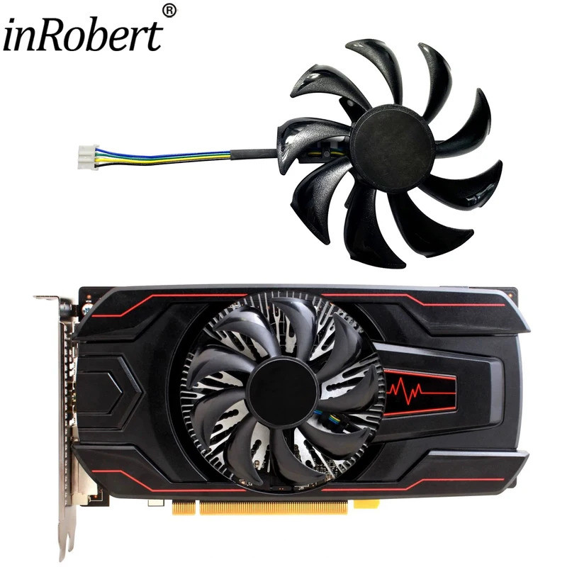 ใหม่ 85 มม. 2 Ball Bearing Cooler พัดลมสําหรับ Sapphire Pulse RX 560 4GB T129215SU พัดลมระบายความร้อ