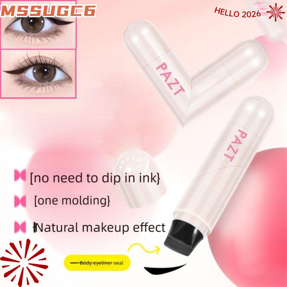 IMSSUG Eyeliner Stamp, กันน้ํา Long Lasting Eye Liner Stamp, แบบพกพาใช้งานง่ายสีดําอายไลเนอร์แสตมป์ป