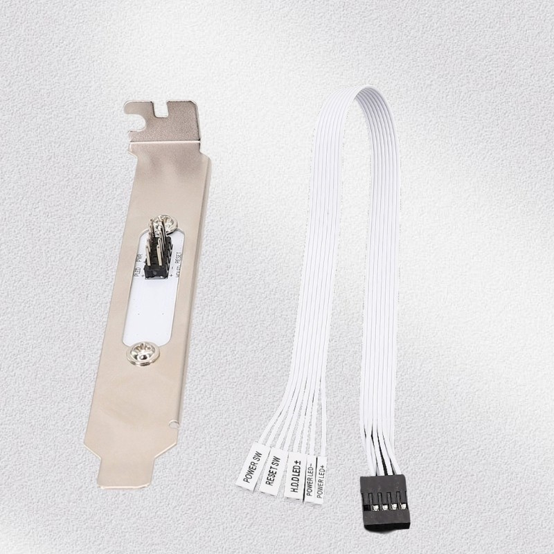 QJ ความสูงเต็มรูปแบบ PCIE Slot Cover พร้อม Power HDD LED Connectors สําหรับ MATX กรณี
