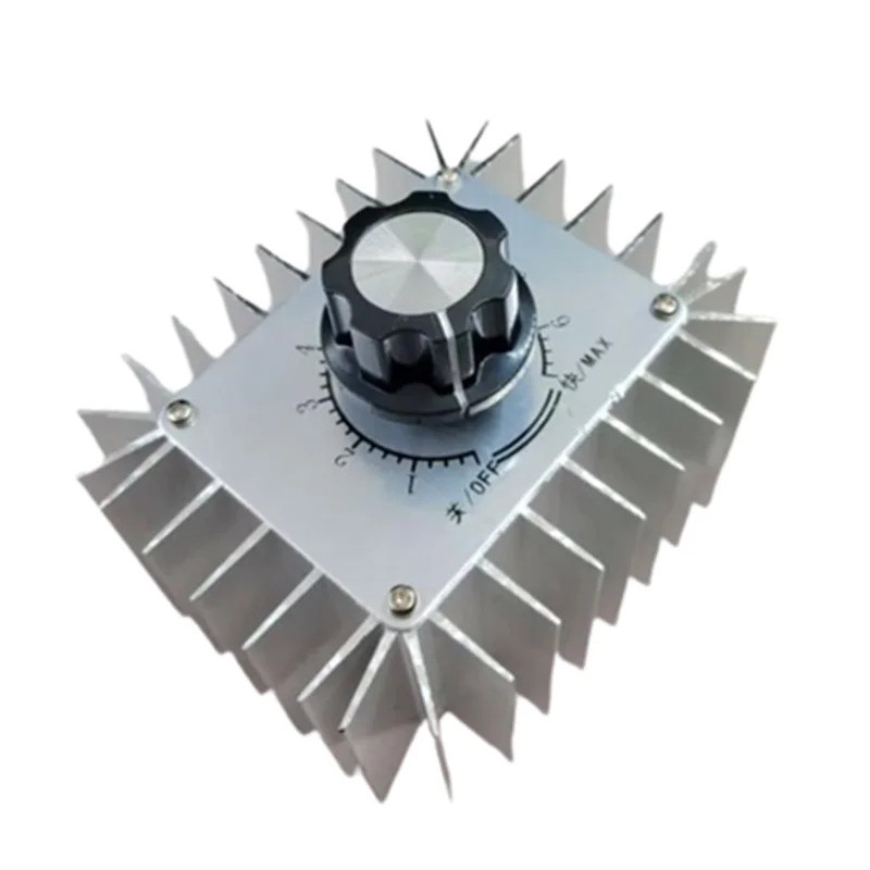 HB HB 1pcs AC 220V 5000W SCR ตัวควบคุมแรงดันไฟฟ้า LED Dimming Dimmers Thermostat 5000W มอเตอร์ควบคุม