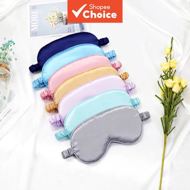 Soft Double-sided Sleep Eye Mask แบบพกพา Travel Eyeshade สําหรับผู้หญิง