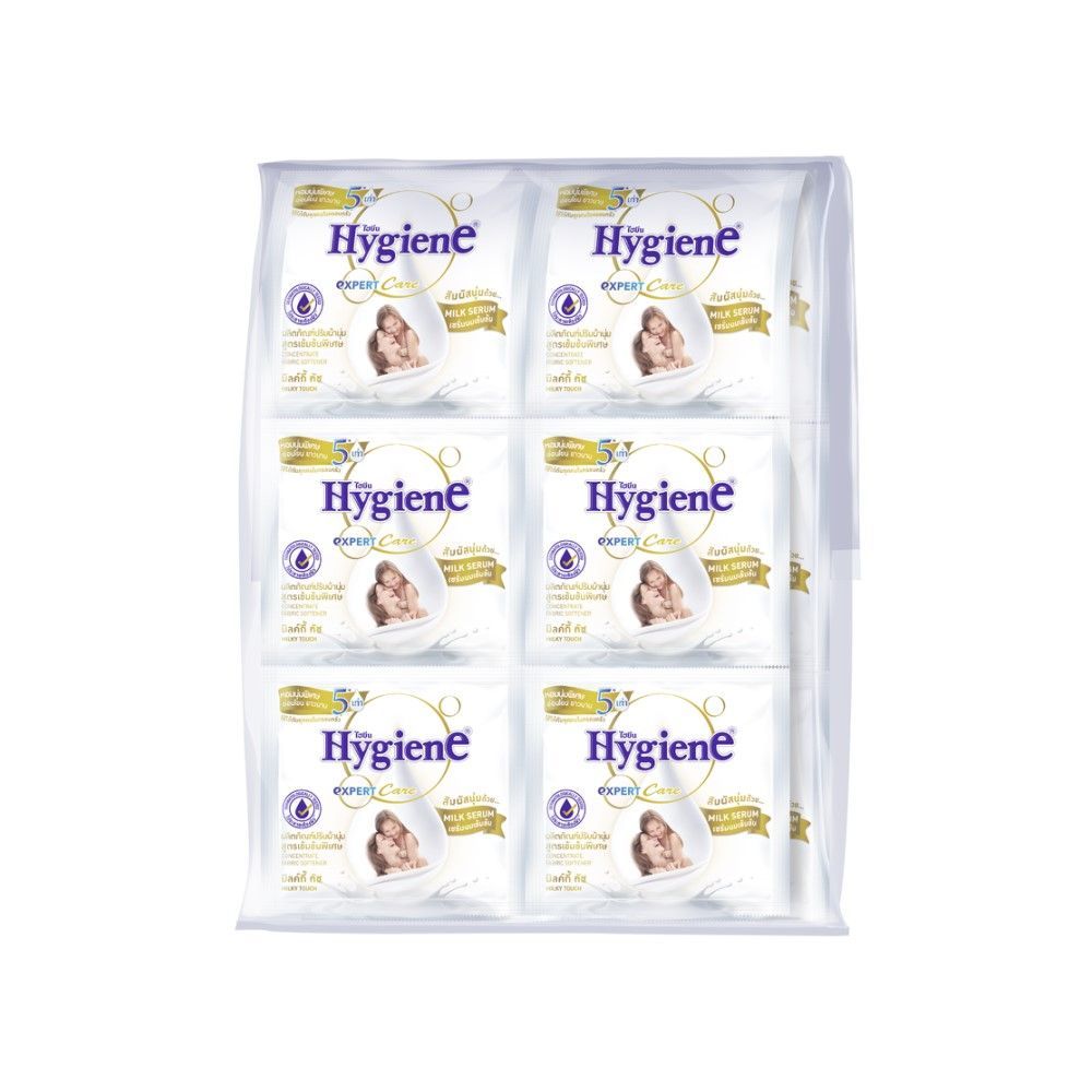 ไฮยีน น้ำยาปรับผ้านุ่ม มิลค์กี้ ทัช ขาว 20 มล. X24 HYGIENE FABRIC SOFTENER MILKYTOUCH WHITE 20 ML. X24