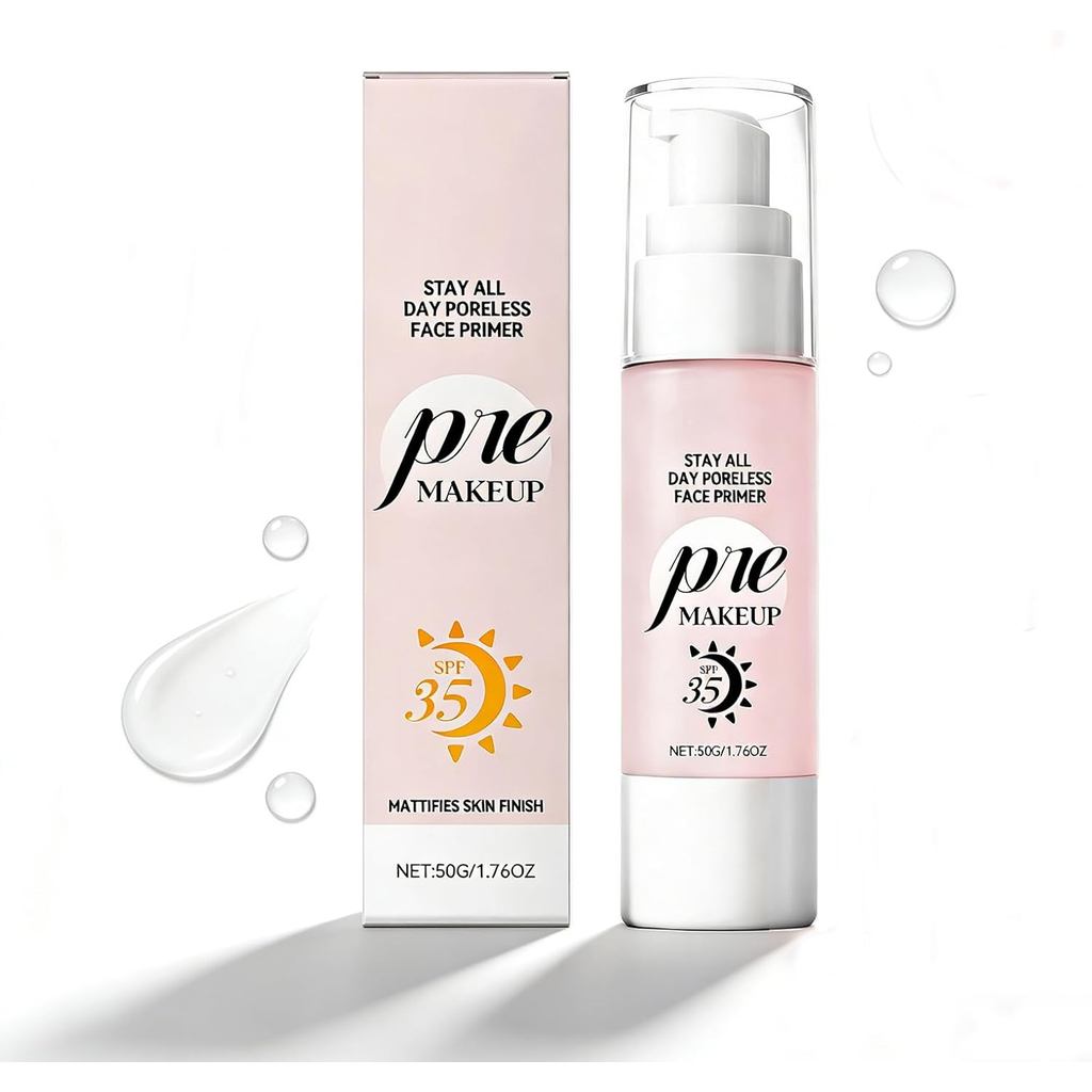 Face Primer, ไพรเมอร์ 3 In 1 สําหรับใบหน้าก่อนแต่งหน้า, ครีมกันแดด Color Corector Primer, Long Lasti