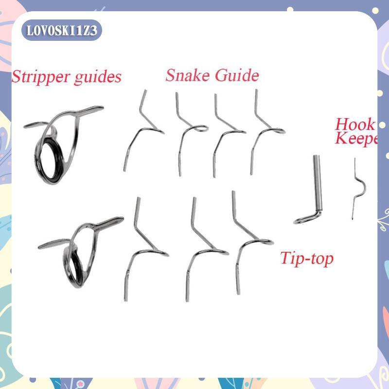 [lovoski1z3] 11x Rod Guide Set ห่อไม่ได้ 9FT 4-6WT Hard Snake Guide Tips Hook