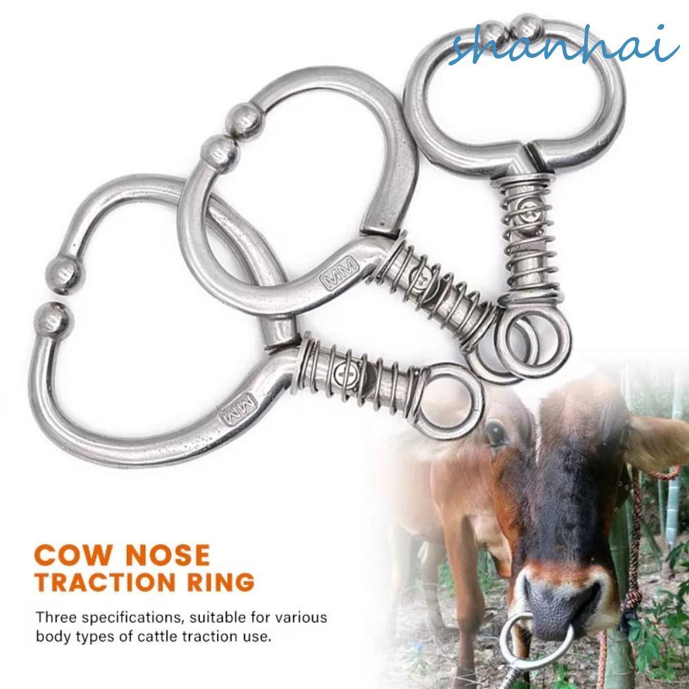 SHANHAI Bull Nose Clamp, Anti Rust Spring-loaded Cattle Nose Ring, ใช้งานง่ายนํากลับมาใช้ใหม่ได้น้ํา