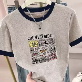 M-4XLเสื้อยืดผู้หญิงน่ารักๆ มีหลายสีให้เลือก หลายรูปแบบ เสื้อพิมพ์ลาย เสื้อยืดสวย ดูผอม ลายน่ารักมาก แฟชั่นสุดๆส่งจากกทม