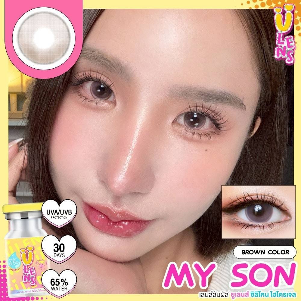 (Ulens) คอนแทคเลนส์ Silicone Hydrogel ค่าอมน้ำ65% My Son (Ulens) สี : Brown / Gray