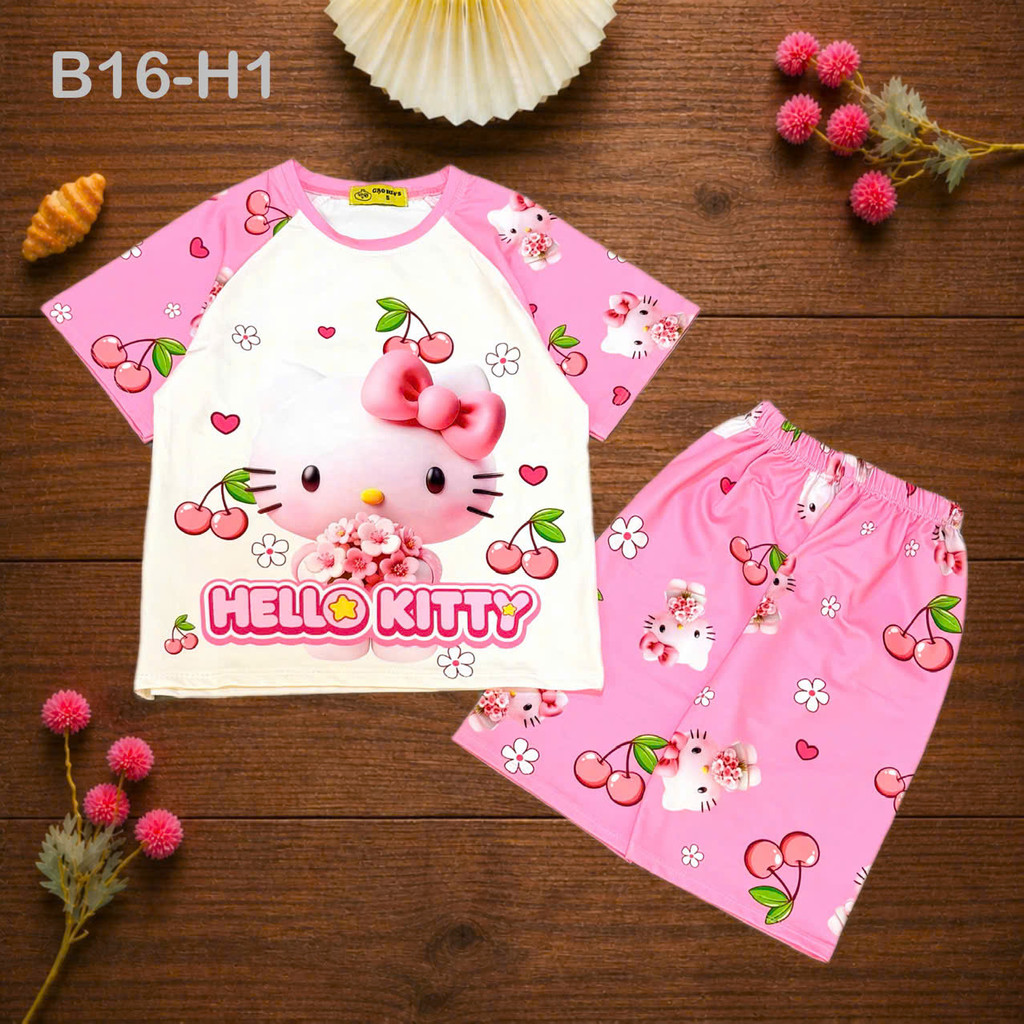 CODE B16 GIRLS FRUIT SET IN 3D 4-WAY STRETCH