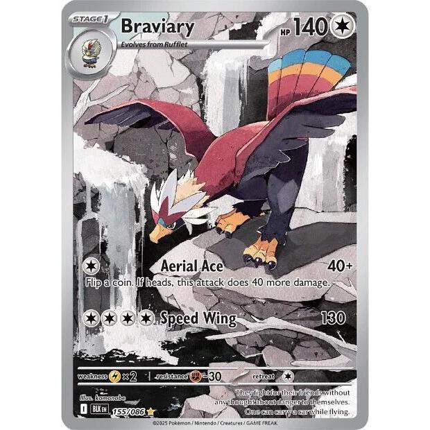 [Binder Condition] Braviary 155 Pokemon Black Bolt