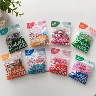 ยางรัดผม สีพาสเทล 100เส้น เส้นเล็ก หนังยาง อเนกประสงค์ สไตล์เกาหลี แฟชั่น พร้อมส่ง