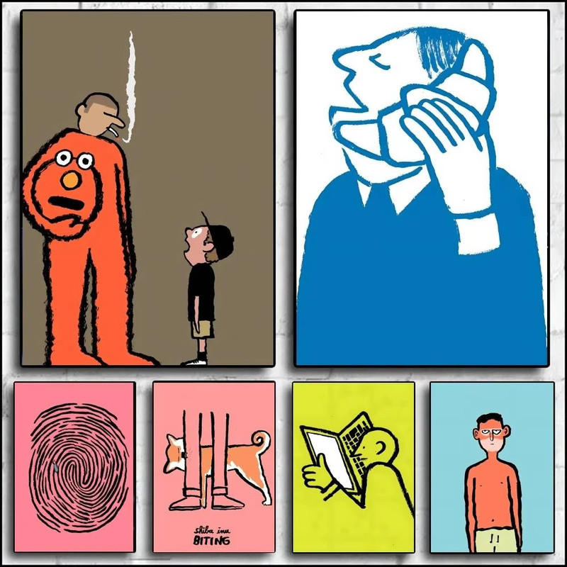 1 ชิ้น J-Jean Art Jullien โปสเตอร์ความละเอียดสูงพิมพ์ผ้าใบสําหรับ café บาร์ และตกแต่งผนังห้อง
