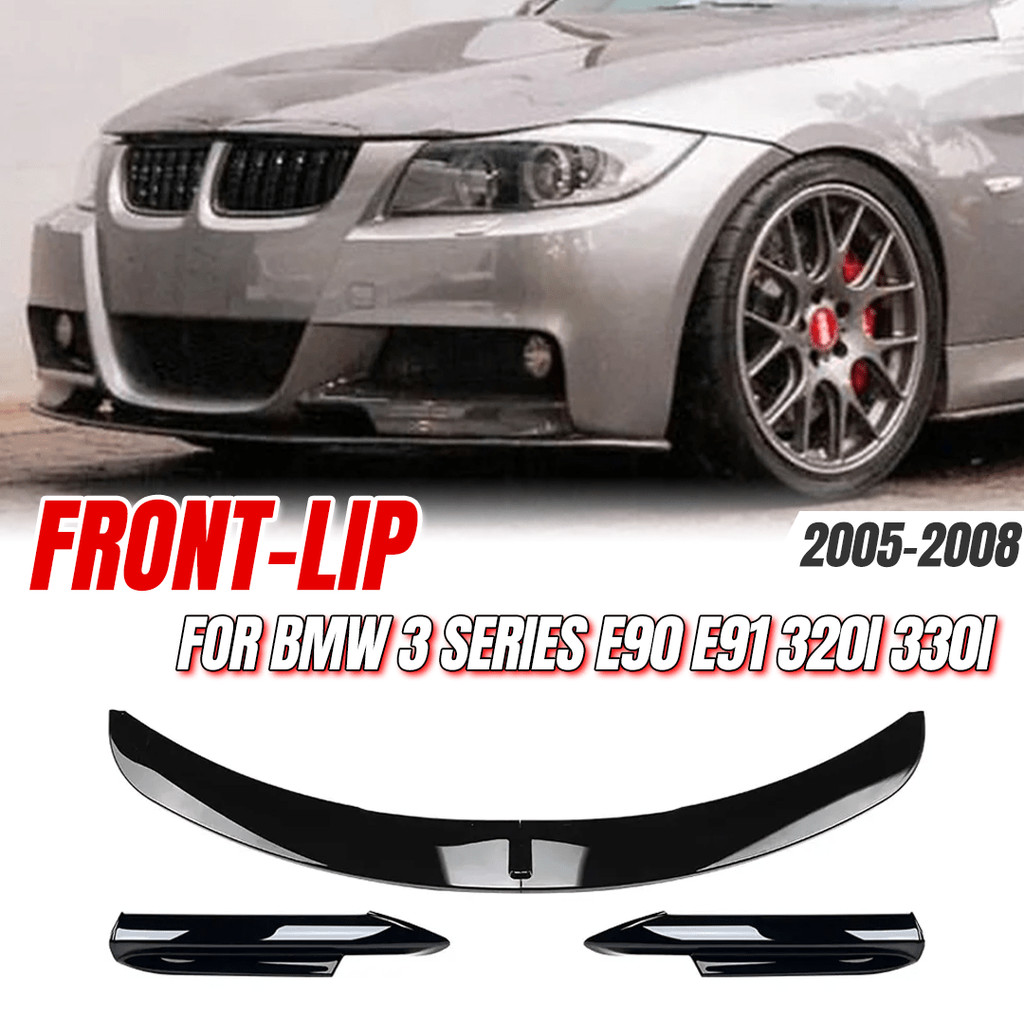 สําหรับ BMW 3 Series E90 E91 320i 330i 2005-2008 กันชนด้านหน้า Lip Splitter Body Kit อุปกรณ์เสริมรถจ
